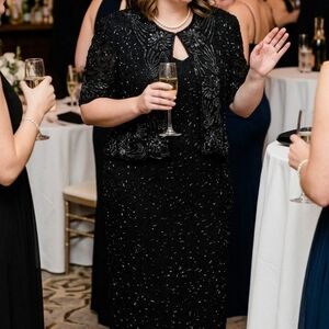 Stunning Silk Beaded Dress EUC